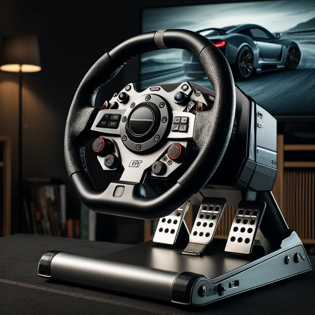HyperDrive Pro-Racer: Ultimate Precision Gaming Steering Wheel